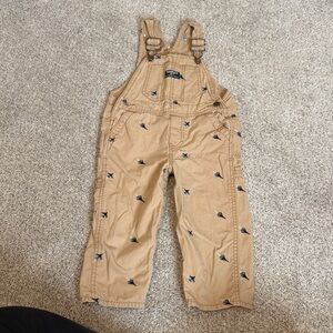 Oshkosh Baby Overalls Tan Airplanes Baby Boys Toddler 24 months vestbak